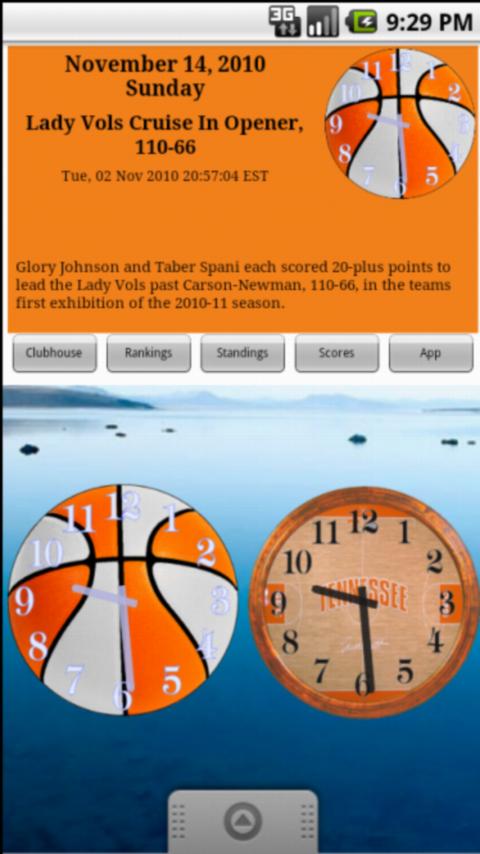 Lady Vols BBall News & Clocks Android Sports