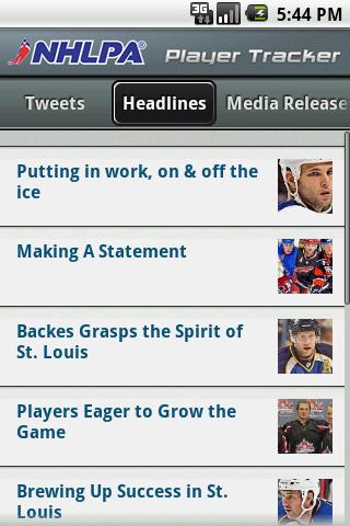 NHLPA Player Tracker Android Sports