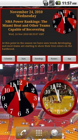 Heat Basketball News & Clocks Android Sports