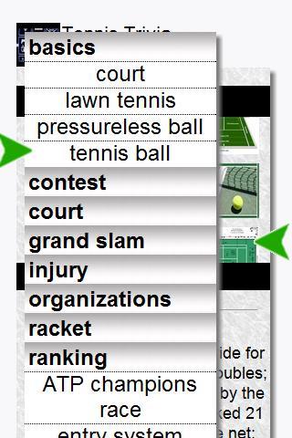 Tennis Trivia Keys