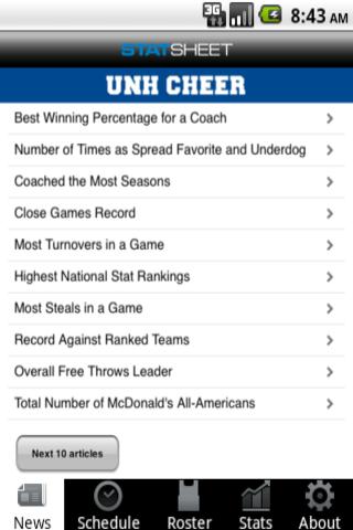 UNH Cheer Android Sports