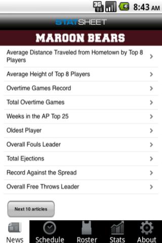 Maroon Bears Android Sports
