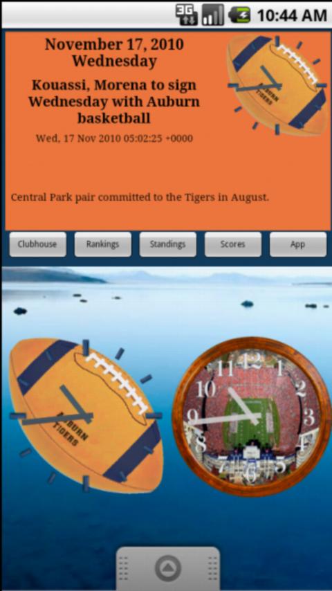 Auburn Tigers Ftbl News Clocks