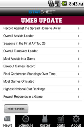 UMES Update Android Sports