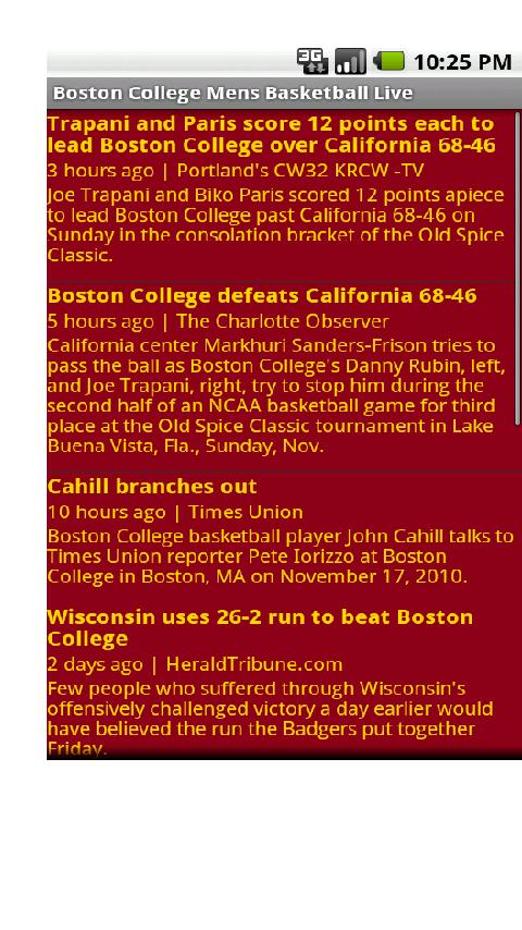 Boston College Mens Bball Live Android Sports