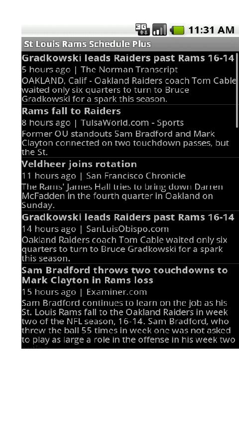 Rams Schedule Plus Android Sports