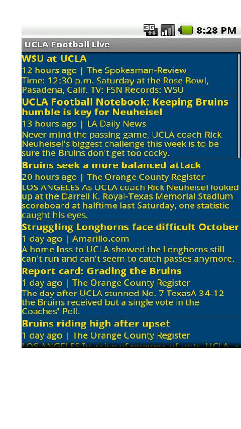 UCLA Football Live Android Sports