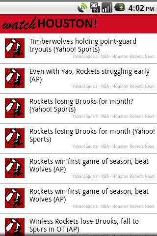Watch Houston! Android Sports