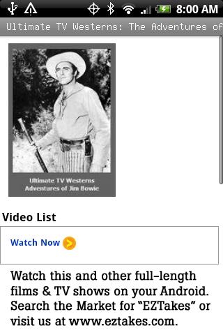 TV Westerns: Jim Bowie Android Entertainment