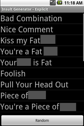 Insult Generator – Explicit