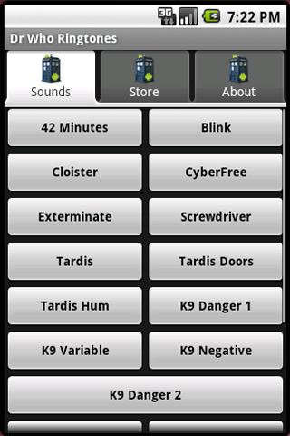 Doctor Who Sounds and Ringers Android Entertainment