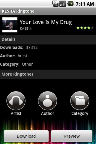 KE$HA Ringtone Android Entertainment