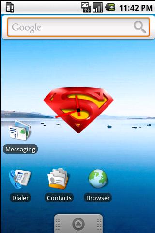 Superman Clock Widget Android Entertainment