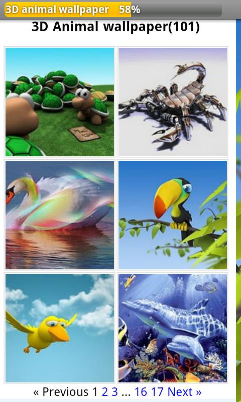 3D animal wallpaper Android Personalization