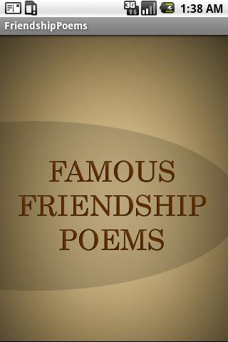 Friendship Poems Android Entertainment