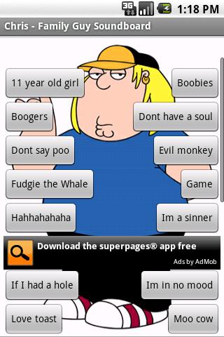 Chris – Family Guy Soundboard Android Entertainment