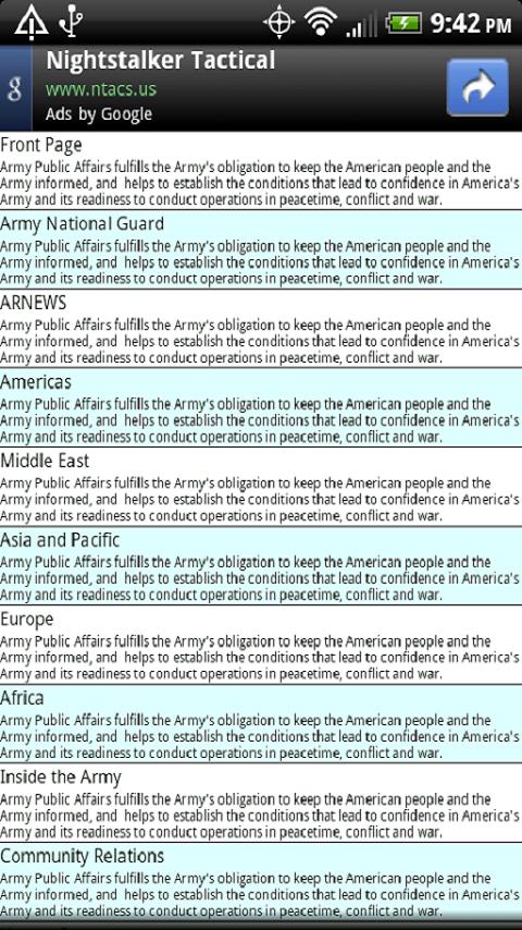 Army News Android News & Weather