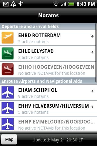 Global NOTAMs plotted on Map Android News & Weather