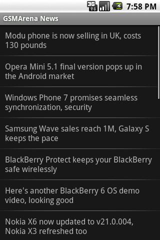 GSMArena News Android News & Weather