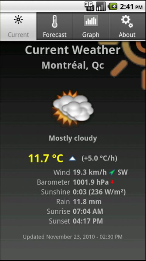 Celinium Weather Montreal, Qc. Android News & Weather