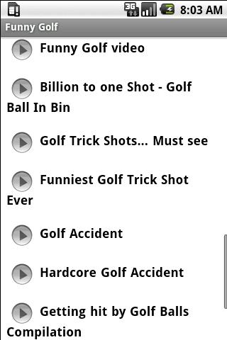 Funny Golf Video Collection Android Sports