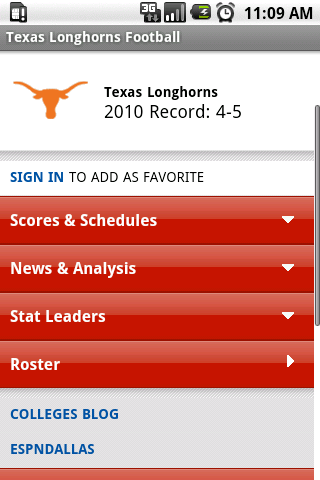 Texas Longhorns Football