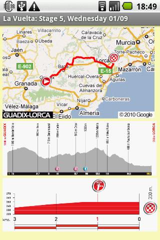 La Vuelta 2010, Cycling Android Sports