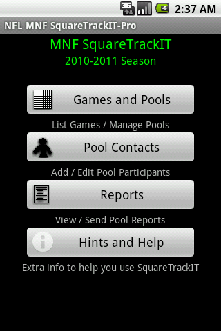 NFL MNF Pro SquareTrackIT Android Sports