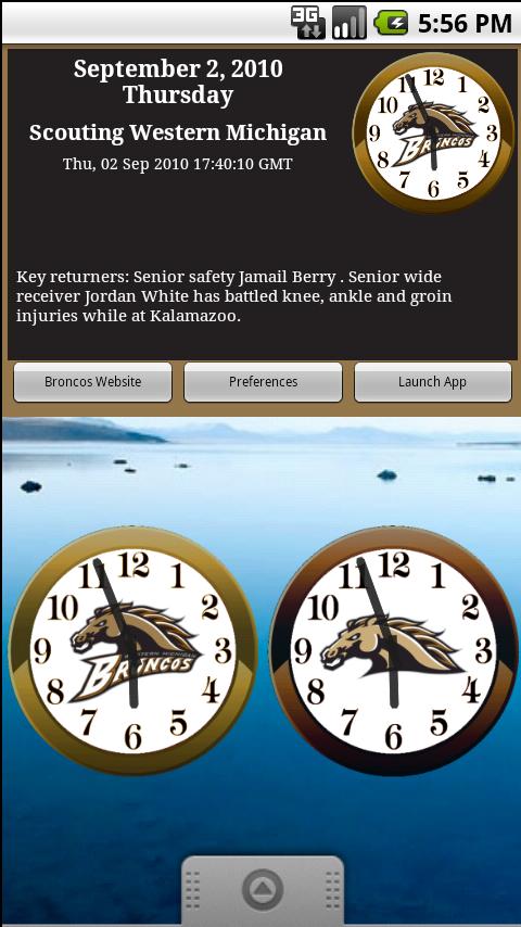WMU Broncos Clock & News