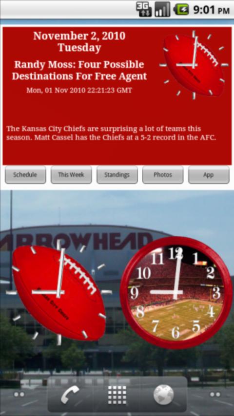 Chiefs Football News & Clocks Android Sports