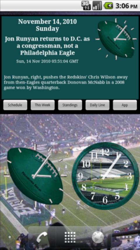 Eagles Football News & Clocks Android Sports