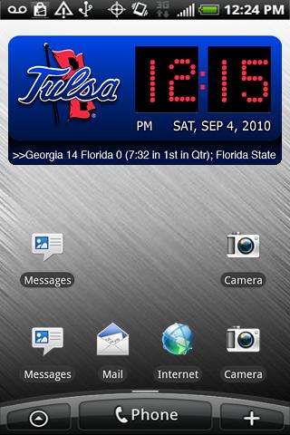 Tulsa Golden Hurricane Clock Android Sports