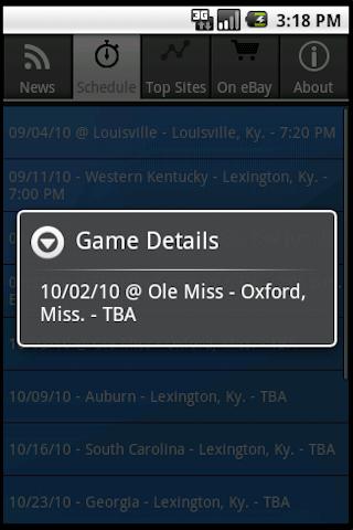 Kentucky WIldcat Fans Android Sports