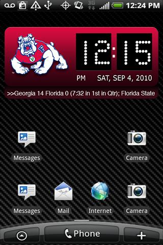 Fresno State Clock Widget XL Android Sports