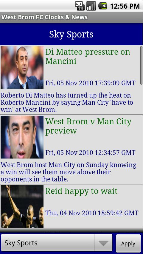 West Brom FC Clocks & News Android Sports