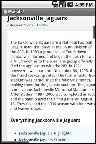 Jacksonville Jaguars Fans Android Sports