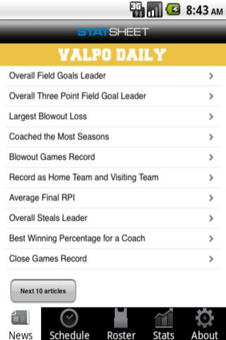 Valpo Daily Android Sports