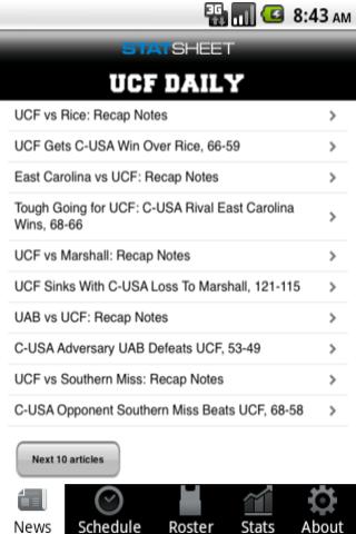 UCF Daily Android Sports