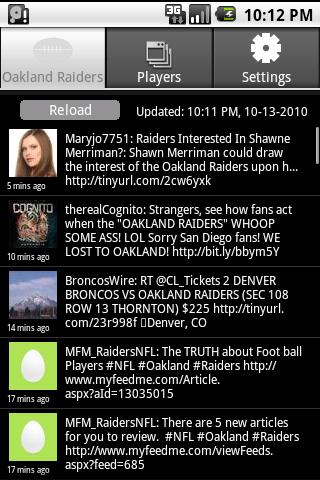 Oakland Raiders Tweets Android Sports