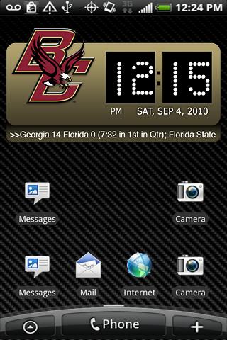 Boston College Clock Widget XL Android Sports