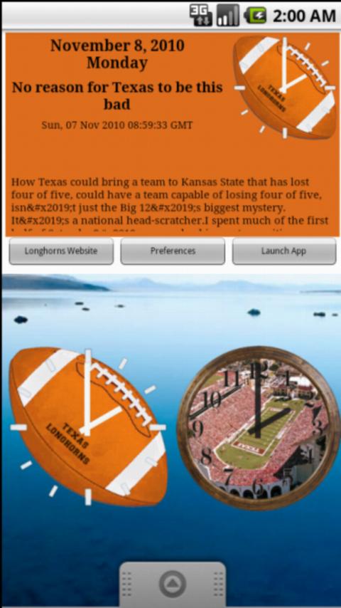 Longhorns Ftbl Clock & News Android Sports