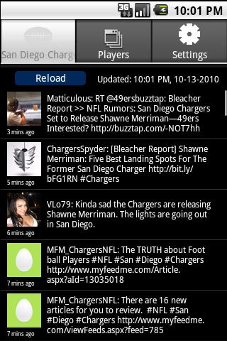 San Diego Chargers Tweets Android Sports