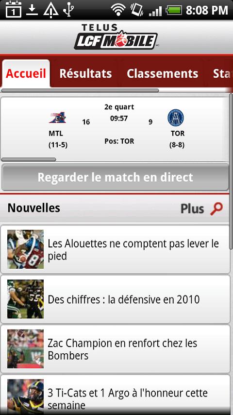 TELUS LCF Mobile Android Sports