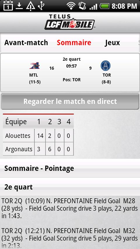 TELUS LCF Mobile Android Sports