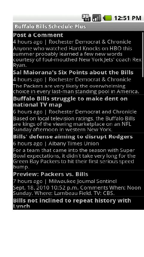 Bills Schedule Plus Android Sports