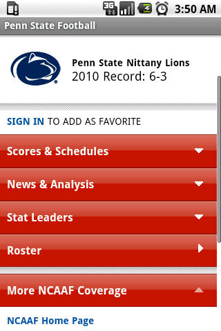 Penn State Football Android Sports