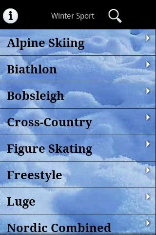 Winter Sport 2010/11 Calendar Android Sports