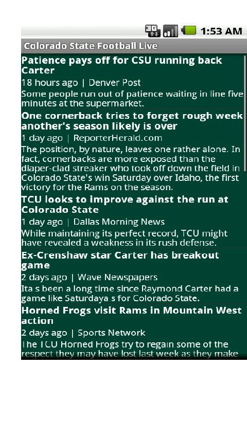 Colorado State Football Live Android Sports