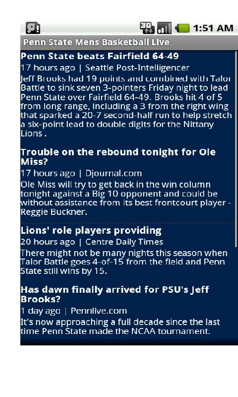 Penn State Mens Bball Live Android Sports