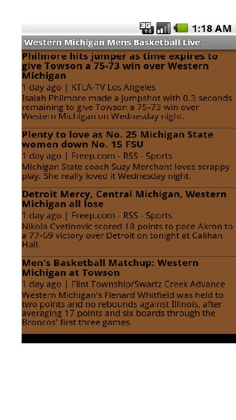 Western Michigan Mens Bball Android Sports